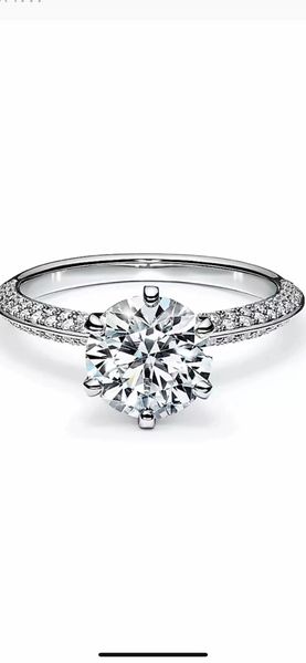 classic 6 claws luxury group setting moissanite women's rings d color vvs1 test positive certified diamond included certificate, Black
classic 6 claws luxury group setting moissanite women's rings d color vvs1 test positive certified diamond included certificate, Black
