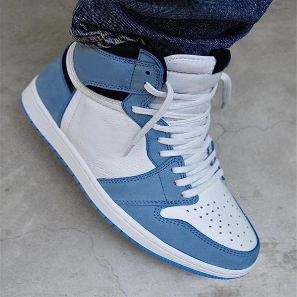 1 high og university blue men women sneakers shoes silver toe 1s white blue-black suede dark mocha basketballshoes 555276g 
1 high og university blue men women sneakers shoes silver toe 1s white blue-black suede dark mocha basketballshoes 555276g