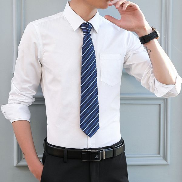 shirts spring autumn mens off multi color and white long sleeve solid slim business office formal aa, White;black
shirts spring autumn mens off multi color and white long sleeve solid slim business office formal aa, White;black
