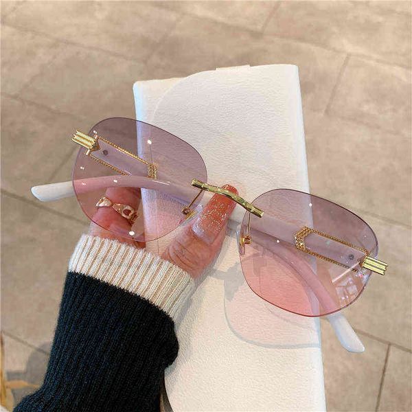 sun fashion vintage sunglasses women rimless men luxury designer marble grain sun glasses travel driving eyewear uv400, White;black
sun fashion vintage sunglasses women rimless men luxury designer marble grain sun glasses travel driving eyewear uv400, White;black