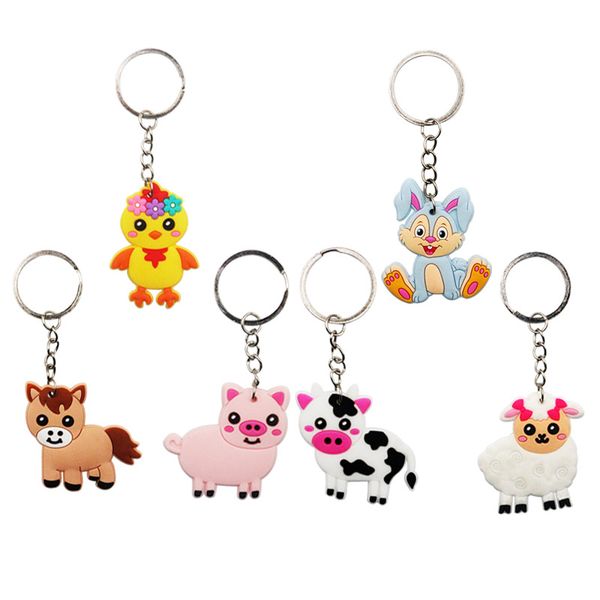 cute cartoon farm animal keychains pendant gift key chain pvc epoxy accessories car keychain bags charm, Silver
cute cartoon farm animal keychains pendant gift key chain pvc epoxy accessories car keychain bags charm, Silver