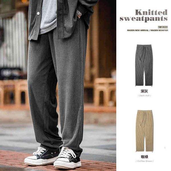 men's pants madden tooling knitted dark grey elastic waist drawstring guard pants striped straight tube wide leg long men's autumn, Black
men's pants madden tooling knitted dark grey elastic waist drawstring guard pants striped straight tube wide leg long men's autumn, Black