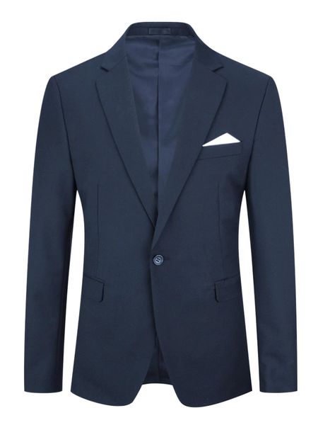 cloudstyle men contrast detail single button blazer 37ps#, White;black 
cloudstyle men contrast detail single button blazer 37ps#, White;black