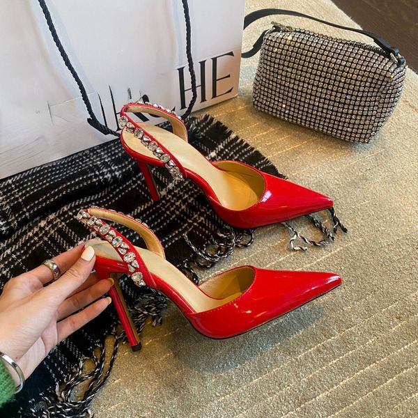 2022 sandals summer new frosted women's shoes stilettos temperament high heels erogenous zone drill pointed heels women top, Black
2022 sandals summer new frosted women's shoes stilettos temperament high heels erogenous zone drill pointed heels women top, Black