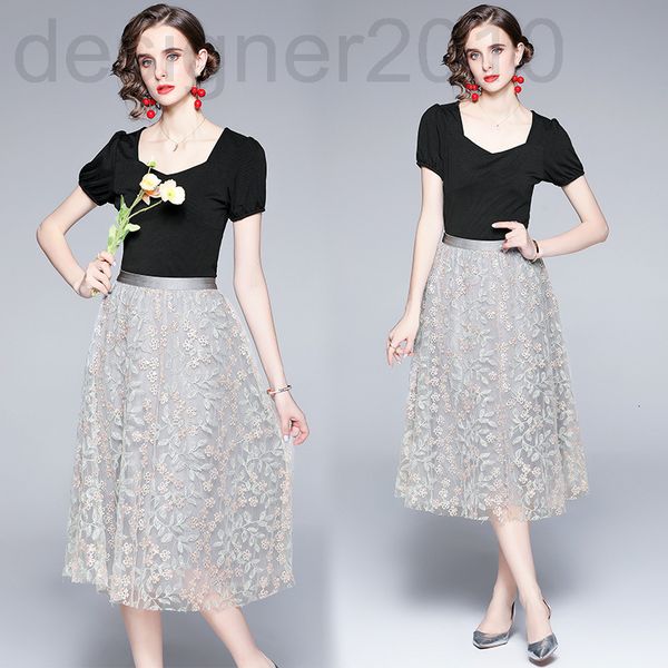 women's t-shirt designer 2021 new bottomed shirt + flower embroidered skirt suit z3br, White
women's t-shirt designer 2021 new bottomed shirt + flower embroidered skirt suit z3br, White