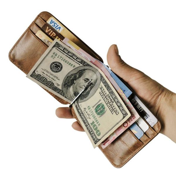 money clips fashion simple men leather retro genuine dollar clip multi-function s set multi-bit card bagsmoney, Black
money clips fashion simple men leather retro genuine dollar clip multi-function s set multi-bit card bagsmoney, Black