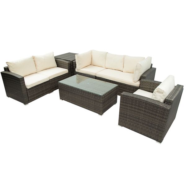 patio furniture sets 7-piece wicker sofa cushions chairs a loveseat 1 table and a storage box
patio furniture sets 7-piece wicker sofa cushions chairs a loveseat 1 table and a storage box