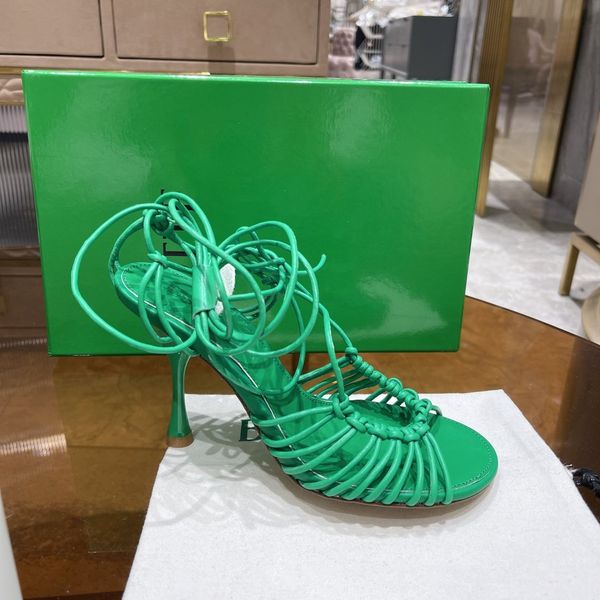 women's sandals luxury designer brand knit strap high heel sandals fish mouth hollow leather shoe with box are size35-41, Black
women's sandals luxury designer brand knit strap high heel sandals fish mouth hollow leather shoe with box are size35-41, Black
