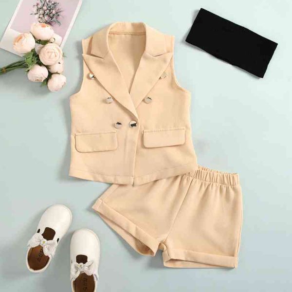 citgeett summer kids girls pants set sleeveless suit vest short pants crop outfits suit clothes j220711, White
citgeett summer kids girls pants set sleeveless suit vest short pants crop outfits suit clothes j220711, White