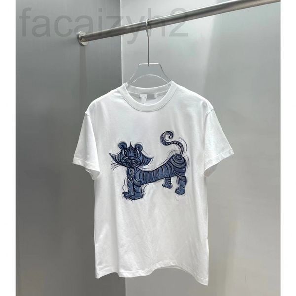 women's t-shirt designer chaopai 22 early spring new heavy industry embroidery cute little tiger short sleeve round neck t-shirt women&, White
women's t-shirt designer chaopai 22 early spring new heavy industry embroidery cute little tiger short sleeve round neck t-shirt women&, White