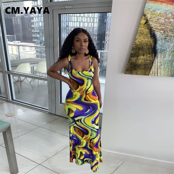 cm.yaya women long dress print sleeveless o-neck stretchy bodycon maxi dresses fashion casual vestidos summer outfits 220516, Black;gray
cm.yaya women long dress print sleeveless o-neck stretchy bodycon maxi dresses fashion casual vestidos summer outfits 220516, Black;gray