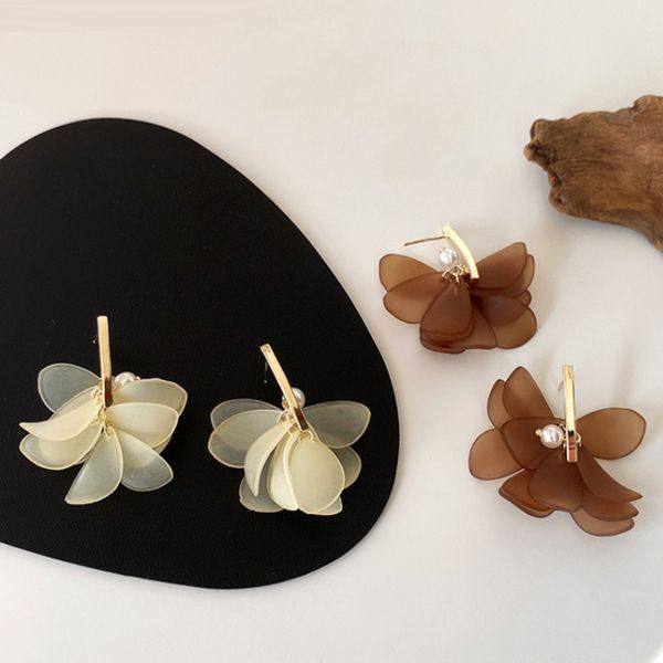 s925 needle womens jewelry cream brown petal earrings design acrylic dangle earrings for women accessories, Silver
s925 needle womens jewelry cream brown petal earrings design acrylic dangle earrings for women accessories, Silver