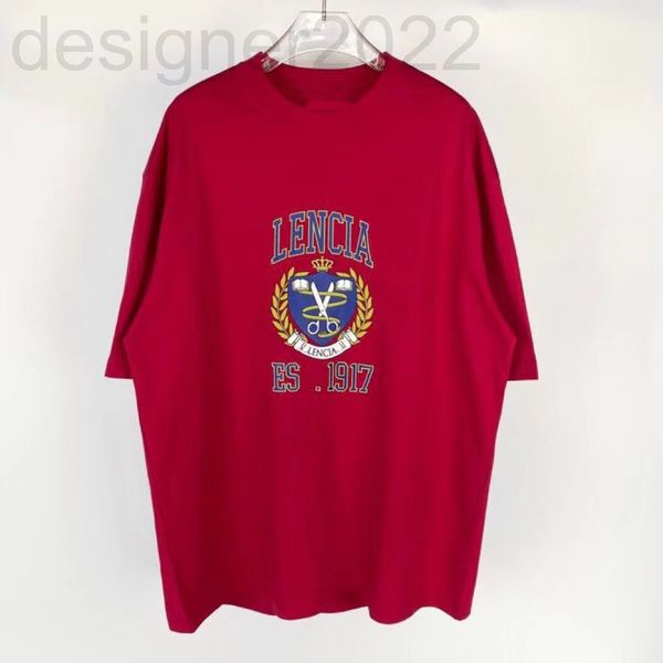 women's t-shirt designer b house ceiling version scissors letter embroidery short sleeves can be solid or red g9t8, White
women's t-shirt designer b house ceiling version scissors letter embroidery short sleeves can be solid or red g9t8, White