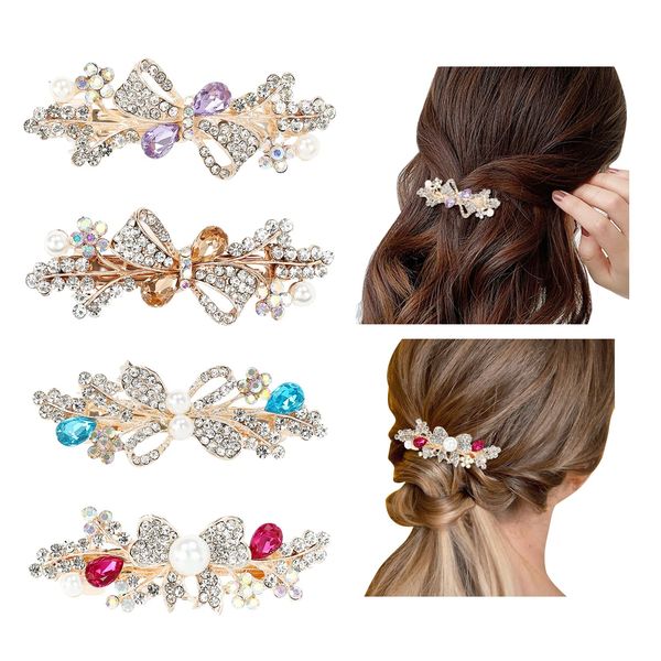 hair clips barrettes insowni gold glitter sparkly jeweled pearl gems crystal rhinestones bow metal french alligator snap accessories amslf, Golden;silver
hair clips barrettes insowni gold glitter sparkly jeweled pearl gems crystal rhinestones bow metal french alligator snap accessories amslf, Golden;silver