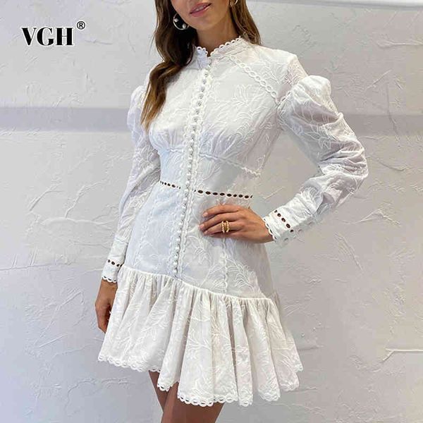 patchwork hollow out dress for women stand collar puff sleeve high waist white ruffle hem dresses female fashion autumn 210507, Black;gray
patchwork hollow out dress for women stand collar puff sleeve high waist white ruffle hem dresses female fashion autumn 210507, Black;gray