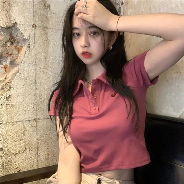 polo t shirt for women white blouse short sleeve tees crop female fashion embroidery summer women's clothing aesthetic 220328
polo t shirt for women white blouse short sleeve tees crop female fashion embroidery summer women's clothing aesthetic 220328