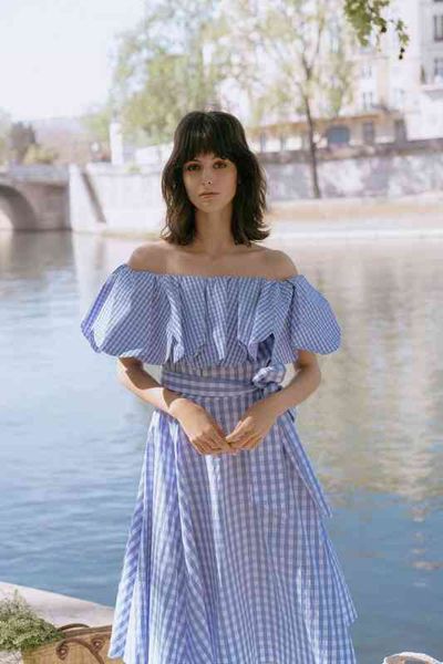 casual dresses spring and summer holiday sweet one line collar pastoral plaid long dress female, Black;gray
casual dresses spring and summer holiday sweet one line collar pastoral plaid long dress female, Black;gray