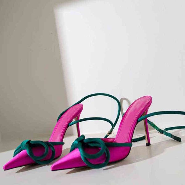 sandals new summer fashion color matching pointed bow stiletto heel high heels shoes 220704, Black
sandals new summer fashion color matching pointed bow stiletto heel high heels shoes 220704, Black