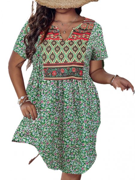 plus ditsy floral smock dress w1my#, Black 
plus ditsy floral smock dress w1my#, Black