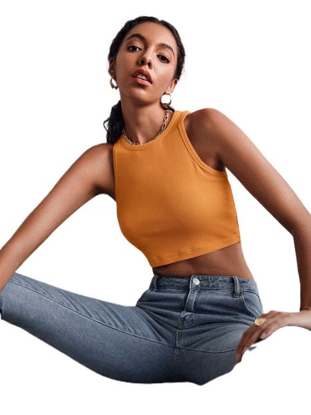 solid crop tank p36g#, White
solid crop tank p36g#, White