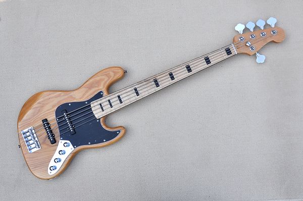 factory custom natural wood color 5-string electric bass guitar with ash body block inlay black pickguard offer customized
factory custom natural wood color 5-string electric bass guitar with ash body block inlay black pickguard offer customized
