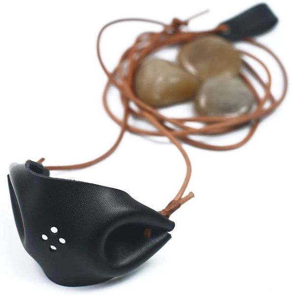 easyant handmade cowhide rope leather shepherd sling cupped rock pouch 220505, Black
easyant handmade cowhide rope leather shepherd sling cupped rock pouch 220505, Black