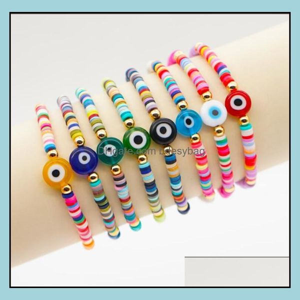 charm bracelets jewelry turkish evil eye bracelet bohemian soft y for women vintage beaded bangle mixed colors drop delivery 2021 chi8f, Golden;silver
charm bracelets jewelry turkish evil eye bracelet bohemian soft y for women vintage beaded bangle mixed colors drop delivery 2021 chi8f, Golden;silver