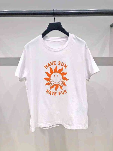 women's t-shirt fadan s family spring and summer leisure simple style round neck smiling face sunflower printed t-shirt, White
women's t-shirt fadan s family spring and summer leisure simple style round neck smiling face sunflower printed t-shirt, White