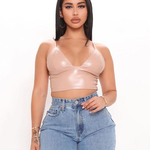 women's tanks & camis gusty new girl slim camisole street shooting fashion pu leather summer short slim top, White
women's tanks & camis gusty new girl slim camisole street shooting fashion pu leather summer short slim top, White
