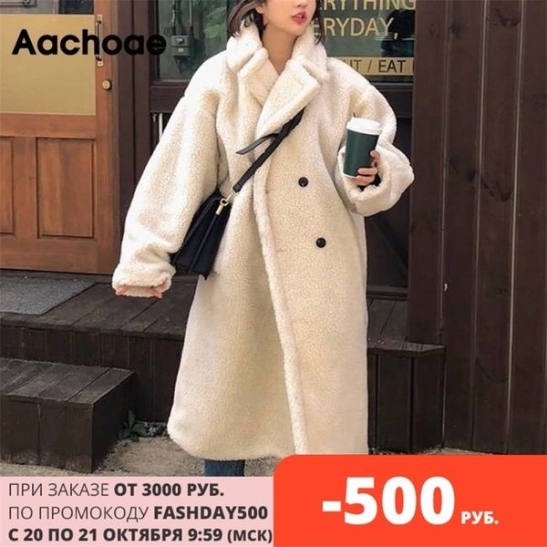 aachoae winter 2020 women solid lamb fur coat long sleeve casual fleece jacket turn down collar long teddy coat outerwear lj201021, Black
aachoae winter 2020 women solid lamb fur coat long sleeve casual fleece jacket turn down collar long teddy coat outerwear lj201021, Black