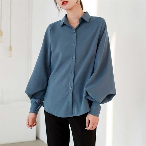 chic lantern sleeve blouse women spring autumn single breasted shirts office ladies blouse solid vintage blouse shirts 210702, White
chic lantern sleeve blouse women spring autumn single breasted shirts office ladies blouse solid vintage blouse shirts 210702, White