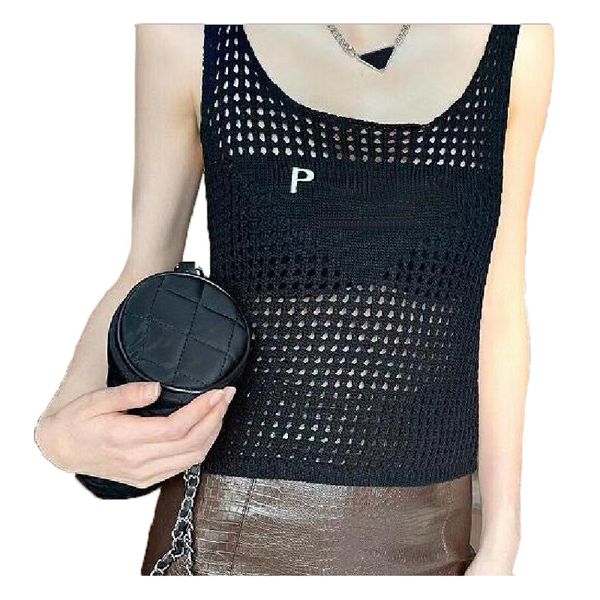 22ss designer women tanks camis womens knits sleeveless sweater wear net red with hollow front letter embroidery loose comfortable personali, White
22ss designer women tanks camis womens knits sleeveless sweater wear net red with hollow front letter embroidery loose comfortable personali, White