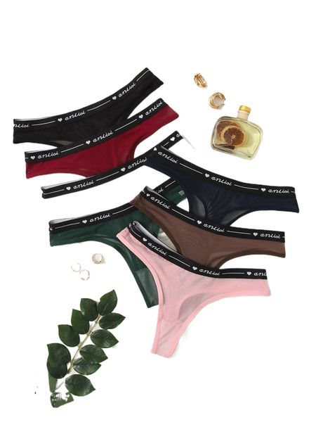 7pack letter tape mesh thong panty f3rx#, Black;red
7pack letter tape mesh thong panty f3rx#, Black;red