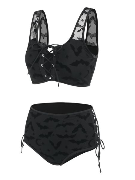 swimsuit bat crescent mesh lace-up padded bikini set women fashion summer tankini swimsuit two pieces bathing suit beachwear
swimsuit bat crescent mesh lace-up padded bikini set women fashion summer tankini swimsuit two pieces bathing suit beachwear