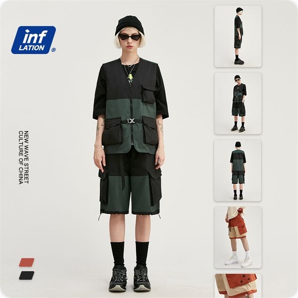 inflation men suit streetwear jersey utility gilet in block color & loose fit style men shorter shorts with elastic waist lj201125, Gray
inflation men suit streetwear jersey utility gilet in block color & loose fit style men shorter shorts with elastic waist lj201125, Gray