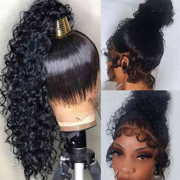 360 lace frontal wig human hair brazilian s water wave s glueless 220608, Black
360 lace frontal wig human hair brazilian s water wave s glueless 220608, Black