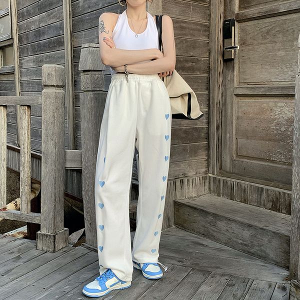 women's pants & capris heart embroidered casual student sports loose elastic waist black white grey trousers for women korean style pan
women's pants & capris heart embroidered casual student sports loose elastic waist black white grey trousers for women korean style pan