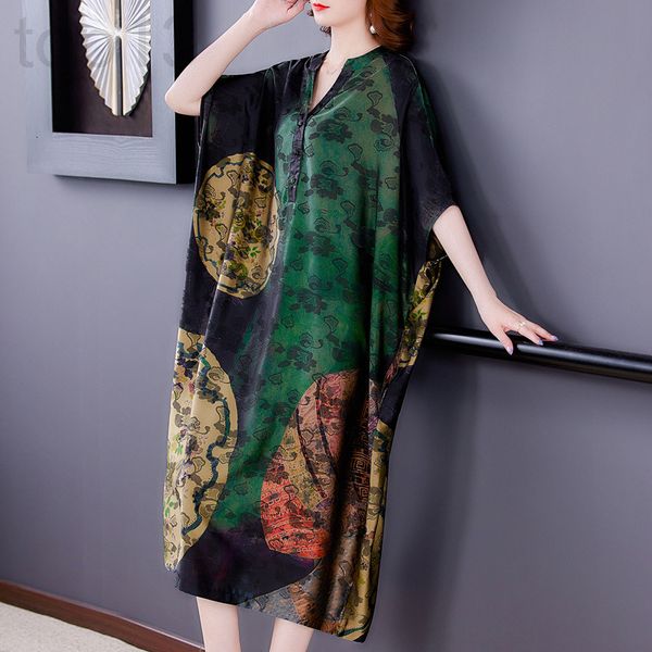 casual dresses designer summer gown fat mother large women's dress ethnic style printed irregular x6eb, Black;gray
casual dresses designer summer gown fat mother large women's dress ethnic style printed irregular x6eb, Black;gray
