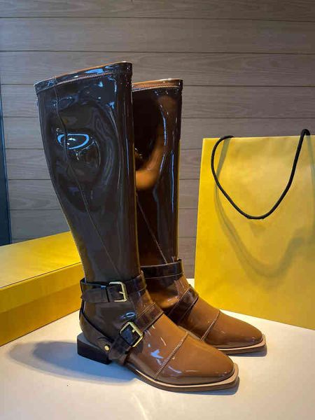 boots luxury high-end patent leather boots belt buckle autumn and winter below knee martin zipper knight high tube, Black
boots luxury high-end patent leather boots belt buckle autumn and winter below knee martin zipper knight high tube, Black