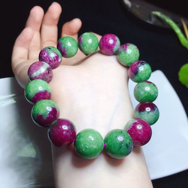 natural red ruby rare gemstone bracelet round beads 14.7mm red green ruby bracelet rare women men gift fine jewelry aaaaa, Silver
natural red ruby rare gemstone bracelet round beads 14.7mm red green ruby bracelet rare women men gift fine jewelry aaaaa, Silver