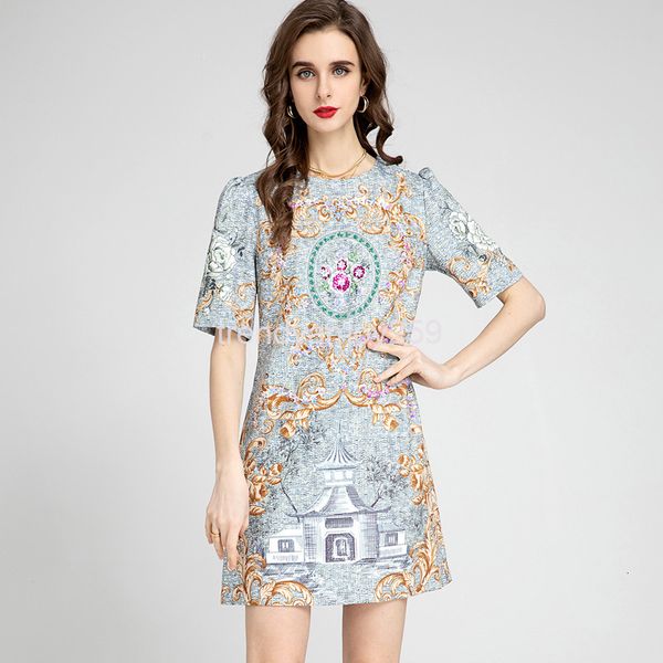 casual dresses spring and summer women's round neck heavy industry nail bead short sleeve sequin print waist closing thin dress, Black;gray
casual dresses spring and summer women's round neck heavy industry nail bead short sleeve sequin print waist closing thin dress, Black;gray