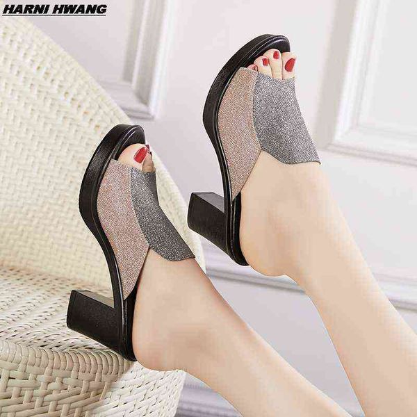women's slippers sandals 2021 summer 8cm high heels women shoes woman slippers summer sandals fashion shoes, Black
women's slippers sandals 2021 summer 8cm high heels women shoes woman slippers summer sandals fashion shoes, Black