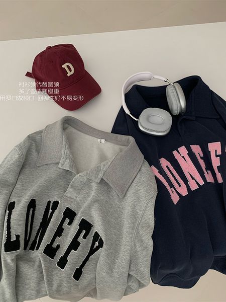 women's hoodies sweatshirts women autumn winter turndown collar vintage lettered printing sweatshirts loose long sleeve hoodies pullove, Black
women's hoodies sweatshirts women autumn winter turndown collar vintage lettered printing sweatshirts loose long sleeve hoodies pullove, Black