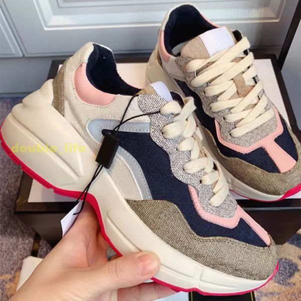 2022 women men new rhyton shoes stylist daddy designer ankle sneaker lady casual 620185 99wf0 4371 vintage couple shoes, Black
2022 women men new rhyton shoes stylist daddy designer ankle sneaker lady casual 620185 99wf0 4371 vintage couple shoes, Black