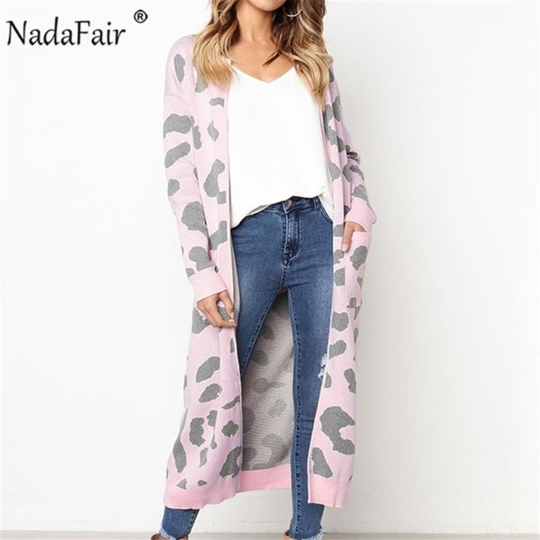 nadafair long knitted leopard women plus size casual knit winter oversized cardigan sweater autumn coat pull femme y200910, White;black
nadafair long knitted leopard women plus size casual knit winter oversized cardigan sweater autumn coat pull femme y200910, White;black
