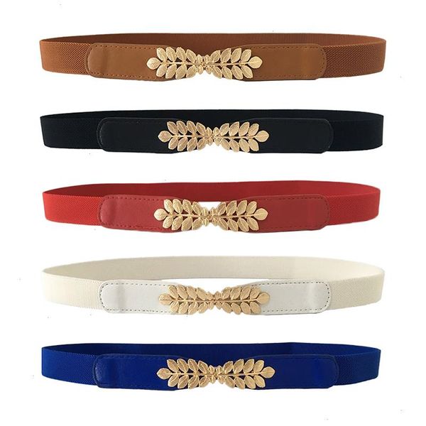 high elasticity fabric belts for women dresses gold leaves metal buckle female fashion elastic, Black;brown
high elasticity fabric belts for women dresses gold leaves metal buckle female fashion elastic, Black;brown