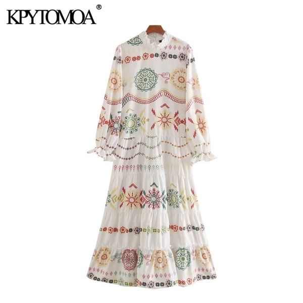 kpytomoa women chic fashion geometric print ruffled midi dress vintage high neck long sleeve female dresses vestidos mujer y200805, Black;pink
kpytomoa women chic fashion geometric print ruffled midi dress vintage high neck long sleeve female dresses vestidos mujer y200805, Black;pink