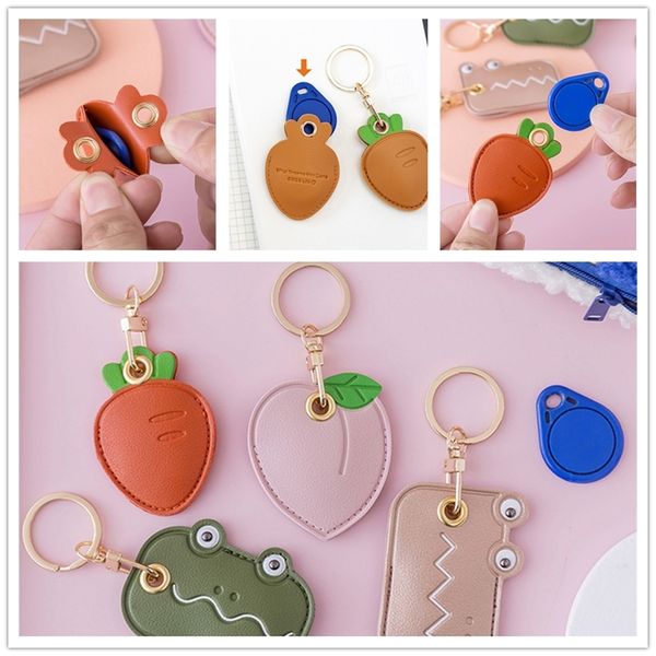 1pc useful leather key ring personality access control card cover case chain bag pendant cartoon chain fob 220623, Silver
1pc useful leather key ring personality access control card cover case chain bag pendant cartoon chain fob 220623, Silver