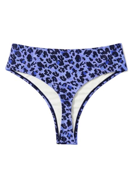 plus leopard bikini bottom k92n#, Black