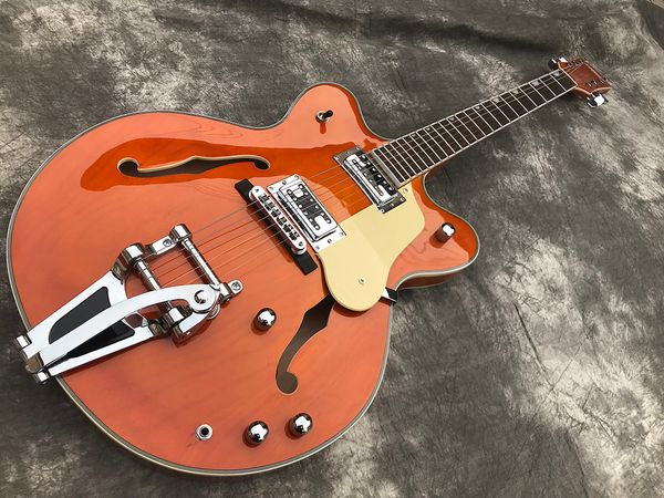 semi-hollow f-hole jazz electric guitar, metal accessories, large rock trill system guitar
semi-hollow f-hole jazz electric guitar, metal accessories, large rock trill system guitar